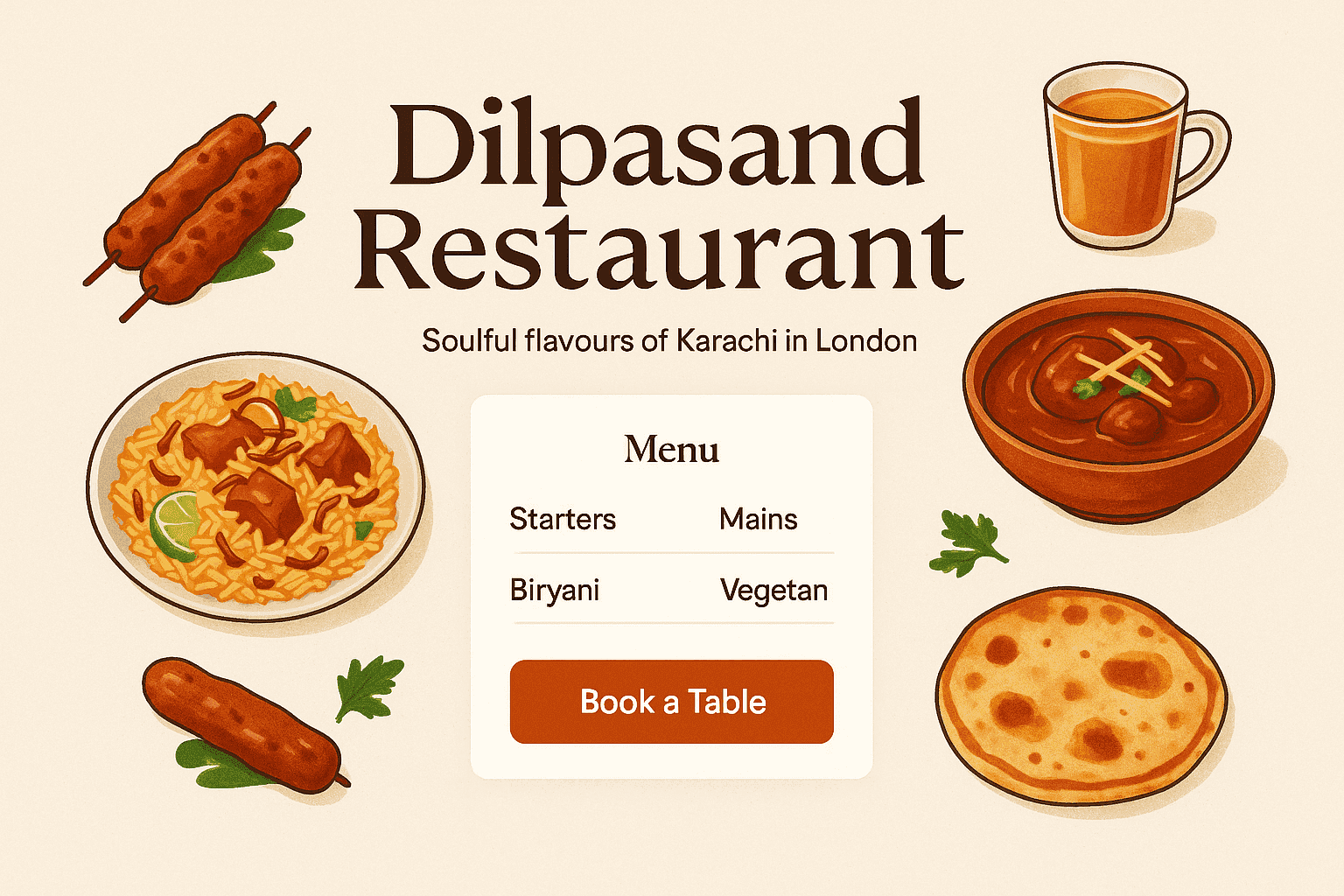 Dilpasand Restaurant — Warm Modern Site