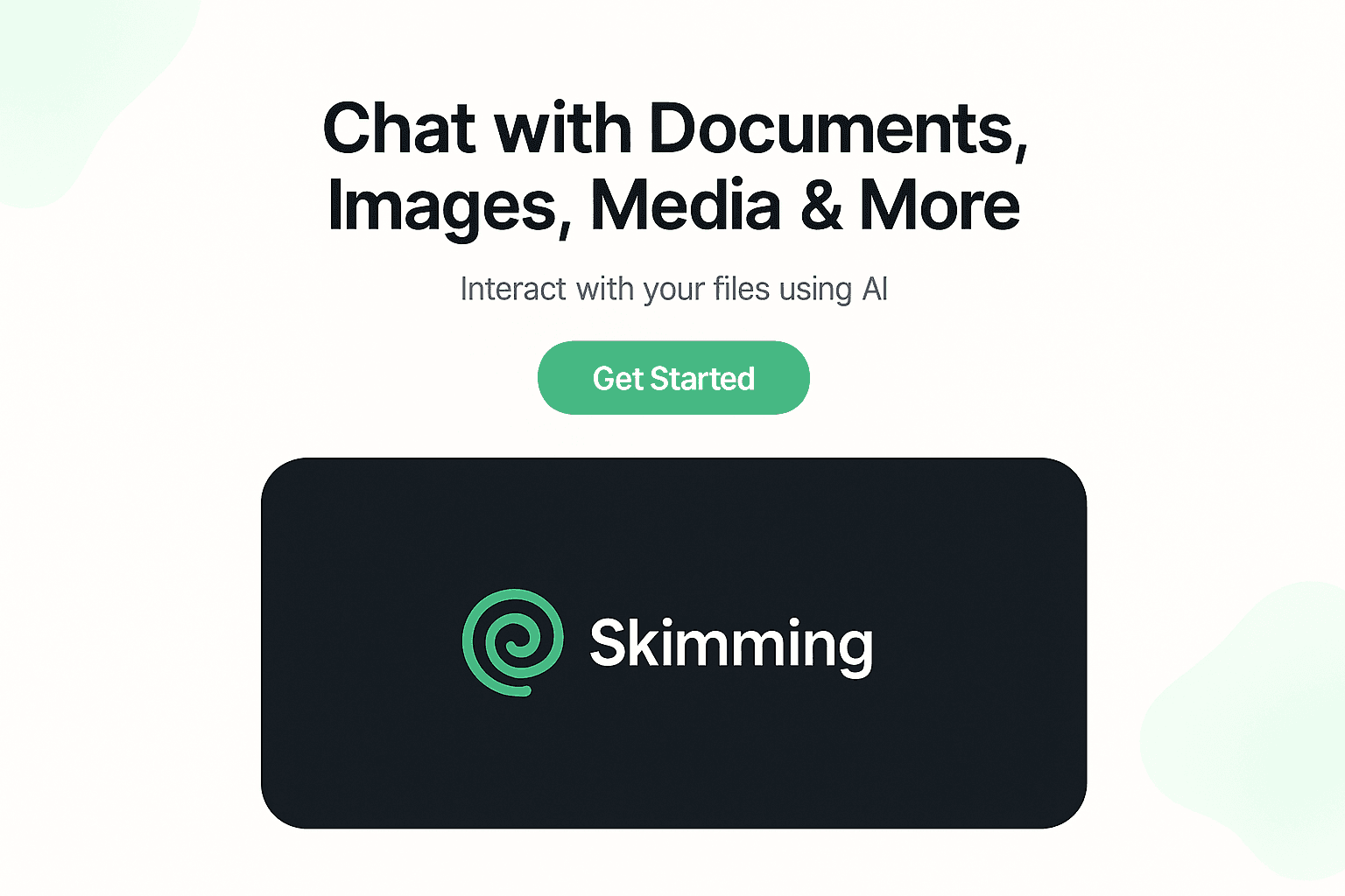 Skimming AI — Fast Document Skimming